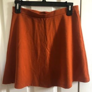 burnt orange american apparel skirt